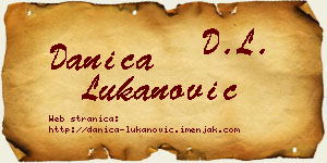 Danica Lukanović vizit kartica